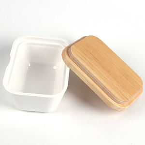 Nuevo respetuoso con el medio ambiente, sin derrames, OEM, madera de goma moderna, logotipo láser de Vietnam, tapa de madera torneada redonda para plato de mantequilla y tarro de ensalada - Product Image 5
