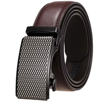 Ceinture en cuir ajustable pour homme, style vintage, avec boucle automatique en alliage, prix usine LY36-24884-1