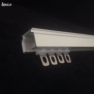 Riel de cortina de aluminio superior de alta calidad montado en el techo con <span class=keywords><strong>PVC</strong></span> silencioso - Product Image 2