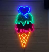 Winbo Ice Cream Shop Décor Neon Lights pour mur Haute qualité Led Sign Publicité Alimentaire Donut Dessert Shop Neon Sign Custom