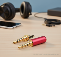 RASANTEK 6.35mm (1/4 Inch) 4 Pole TS Mono Jack Stereo Audio Plug 1/4 Connector Perangkat Pro Layanan OEM/ODM Massal Berlapis Emas