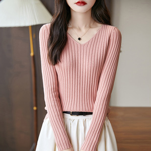 Nouveau <span class=keywords><strong>Pull</strong></span> Tricoté Respirant à Col V <span class=keywords><strong>Vintage</strong></span> pour <span class=keywords><strong>Femme</strong></span>, Manches Longues, Coupe Ample et Polyvalente, Idéal pour Superposer – Collection Automne Hiver 2026 - Product Image 6
