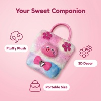 Sac à bandoulière en peluche Kawaii pour enfants, mini sac à main tie-dye arc-en-ciel, sac à bandoulière mignon en forme d'animal de dessin animé pour filles, cadeaux OEM