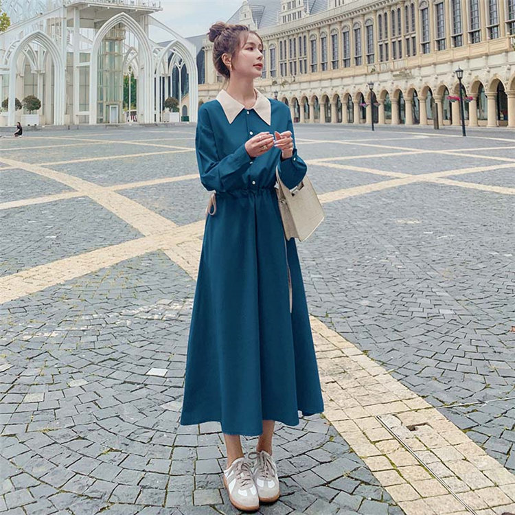 Shop Custom Elegant Long Shirt Dress for Autumn Women Shop Custom Elegant Long Shirt Dress for Autumn Women