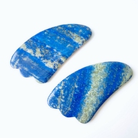 Râpeur Gua Sha en pierre de jade naturelle et lapis-lazuli DIY, masseur facial en lapis-lazuli, soin de la peau du visage
