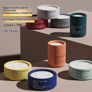 حاملات شموع زجاجية مع أغطية سيراميك فاخرة، حاملات شموع خضراء فارغة - Product Image 2