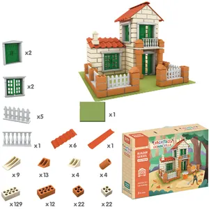 Produtos em alta, novidades, brinquedos infantis de arquitetura, kits de brinquedo DIY, blocos de engenharia de cimento e construção, brinquedos de modelo