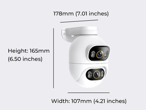 IMILAB EC6 Dual 3K + 3K WiFi Caméra de sécurité extérieure Détection intelligente AI à 360 ° Caméra audio bidirectionnelle haute résolution à double objectif - Product Image 6