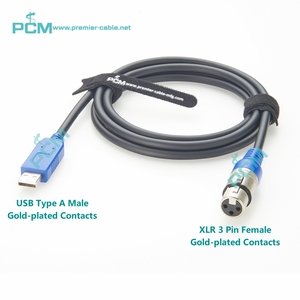 RS485 USB để XLR 3pin nữ DMX512 chuyển đổi cáp cho ánh sáng sân khấu thiết bị điều khiển <span class=keywords><strong>DMX</strong></span> <span class=keywords><strong>Dimmer</strong></span> kiểm soát với FTDI chip 6ft - Product Image 2