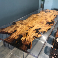 Table en résine Offre Spéciale de haute qualité, bureau de salle à manger, Table en résine époxy de rivière en bois