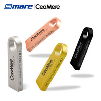 Ceamer C3 Flashdisk USB 2.0, Pendrive USB logam panjang 2GB 4GB 8GB 32GB 128GB 16GB 64GB
