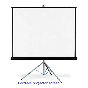 Portable rack projection screen 100 inch Matt White HD Floor Foldable Stand Tripod frame Projector Screen For Home School