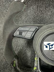 Volant en fibre de carbone personnalisé pour <span class=keywords><strong>Audi</strong></span> A1-A8 <span class=keywords><strong>Q3</strong></span>-Q8 TT pour X5 M4 A8 - Cuir et <span class=keywords><strong>design</strong></span> sportif de <span class=keywords><strong>luxe</strong></span> - Product Image 2