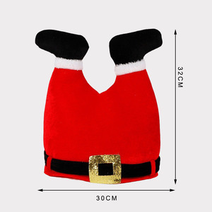 Decoraciones Navideñas Creativas y Divertidas, Gorros Rojos con Forma de Pierna de Pantalón, Gorros Navideños para Niños y Adultos, Gorros de Payaso y Duende - Product Image 4