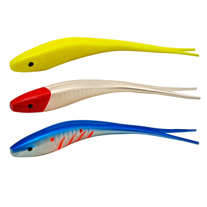 3pcs/lot 17cm/18g Split Tail Soft <strong>Bait</strong> Forktail Fish Soft Plastic Split Tail Eel Lure Swimbaits for Bass <strong>Redfish</strong> - Product Image 3