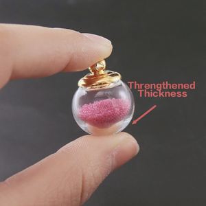 תליוני זכוכית חלולים למילוי עם מכסה בורג מוזהב, תכשיטי שרשרת למזכרת מאפר, להכנת תליונים - Product Image 2