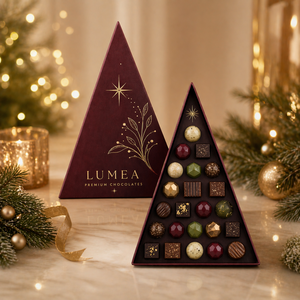 <strong>Chocolate</strong> Gift Box <strong>Triangle</strong> Shaped Wholesale Custom Printed Rigid Paper Packaging for Premium <strong>Chocolates</strong> Christmas - Product Image 3