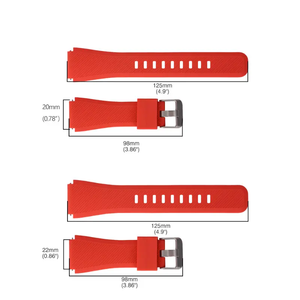 Bracelet en silicone rayé universel Forwelleny 20 mm 22 mm pour <span class=keywords><strong>Samsung</strong></span> Watch 6 Huawei GT4 Band pour <span class=keywords><strong>Galaxy</strong></span> <span class=keywords><strong>Gear</strong></span> S3 Accessoires - Product Image 5