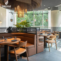 Solution clé en main de qualité commerciale, ensemble de mobilier de restaurant moderne avec table et chaises complètes