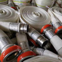 Tuyau en toile de pompier de haute qualité avec doublure en PU anti-usure, couleur personnalisée, haute pression 200 psi, pression de rupture 600 psi, longue portée