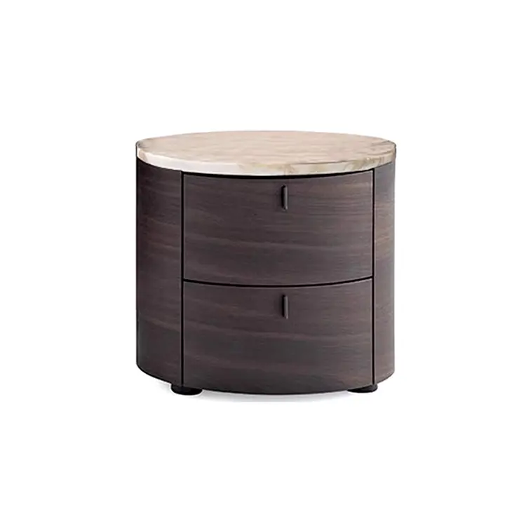 Nobel Quality Smoked Oak Finish Modern Night Stand