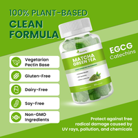 Gummies à la pectine de thé vert matcha Meelefu, catechines de matcha pour le métabolisme et le bien-être digestif