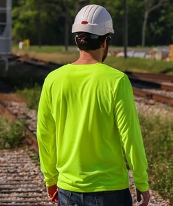 Ansi Clase 3 camisa de seguridad Ropa DE TRABAJO Fluorescente Amarillo Ingeniero de construcción Seguridad Manga larga Hi Vis <span class=keywords><strong>camisetas</strong></span> - Product Image 2