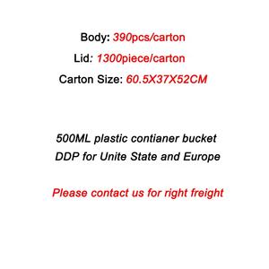 Ruly-vaso de plástico transparente o blanco para crema de cacahuete, envase de 500ML - Product Image 6