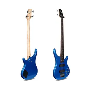 Special for performance blue Four-string solid wood H-H pickup electric bass guitar