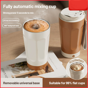 <span class=keywords><strong>Mug</strong></span> de voyage auto-mélangeur magnétique rechargeable en acier inoxydable écologique 350 ml, 2 pièces, étanche avec barre de mélange - Product Image 4