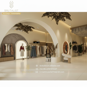 Regalo de moda Tienda de recuerdos Decoraciones interiores Estante de exhibición de Ropa de Oro personalizado para muebles de tienda de boutique al por menor - Product Image 1