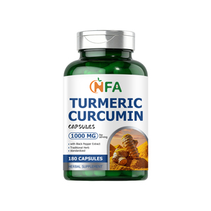 Turmeric Curcumin Capsules 1000 Mg 180 Count <b>Herbal</b> <b>Supplement</b> with Black Pepper Extract Standardized Body Management - Product Image 1