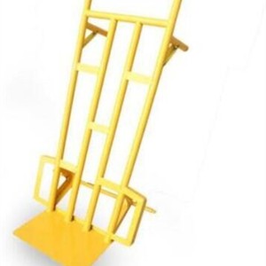 รถเข็นแบบแบน 2 ล้อ สีเหลือง เหล็กอุตสาหกรรม ราวจับแบบยึดติดชั้นเดียว ความสูงพื้น 13000 มม. - Product Image 3