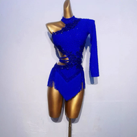 Robe de danse latine légère pour femmes, avec franges, pour compétition de danse de salon, spectacle de scène, costume de danse latine pour adultes