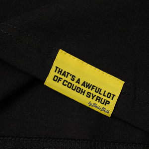 T-shirt da uomo di alta qualità con stampa floreale e lettere colorate, all'ingrosso, a maniche corte, con stampa 'THAT'S AWFUL LOT OF COUGH SYRUP' - Product Image 6
