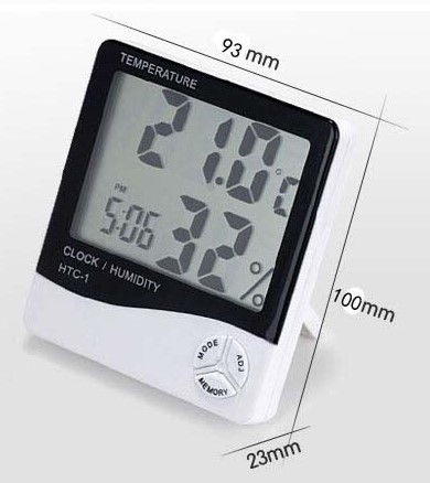 Indoor Digital Thermometer Hygrometer LCD Electronic Temperature Humidity Thermometer Alarm Clock