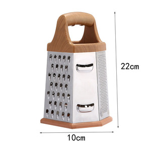 HYRI 6-en-1 Hachoir Manuel Multifonctionnel en Acier Inoxydable pour Légumes, avec Récipient, Type Boîte, pour Pommes de Terre, Ustensile de Cuisine Durable - Product Image 5