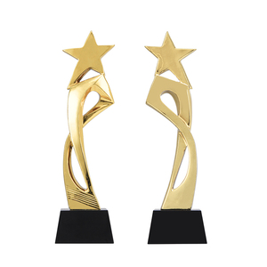 Trophée en résine JINZUN Golden <span class=keywords><strong>Star</strong></span> pour les gagnants des concours d'art/chant/danse, souvenirs d'événements, trophée en résine pas cher, coupe de récompense - Product Image 6