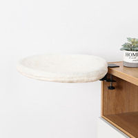 Lit de bureau amovible pour chat Lit de bureau rond robuste pour chat Hamac de bureau pour chat