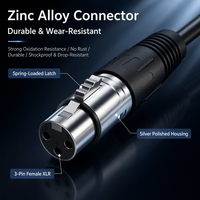 Câble audio équilibré TRS 3,5 mm vers XLR femelle, cordon d'alimentation fantôme pour carte son-microphone, longueur personnalisable
