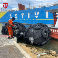 Grand pare-battage marin pneumatique en caoutchouc de marque DOOWIN Yokohama, certifié ISO 17357, pour l'amarrage des navires et la protection des quais