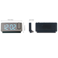 Jam elektronik LED, cermin kosmetik Digital Alarm proyeksi Desktop Jam elektronik untuk dekorasi ruang tamu cerdas untuk kamar tidur kantor