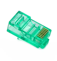 Conectores Modulares RJ45 UTP 8P8C Chapados en Oro |   Conectores de Cable Ethernet Multicolor Cat5e/Cat6/Cat6a para Redes LAN
