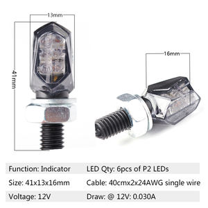 12V <span class=keywords><strong>A</strong></span> MENÉ LA Lumière De Clignotant Voyant Indicateur De Moto Avec <span class=keywords><strong>Boulon</strong></span> De Fixation - Product Image 3