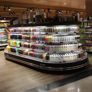 Thương mại đa-boong thẳng đứng mở đồ uống hiển thị Máy làm lạnh trái cây mát Nhà Máy Giá cho siêu thị duy nhất-nhiệt độ phong cách - Product Image 3