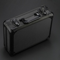 Boîte à montres en aluminium de gros, 24 emplacements avec poignée, pour collectionneurs de montres, emballage, valise de voyage, cadeau