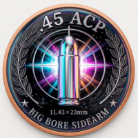 Pièce commémorative en cuivre fin 999 de 1 oz, en forme de balle, avec relief 3D, effet UV, type munition, médaille de collection