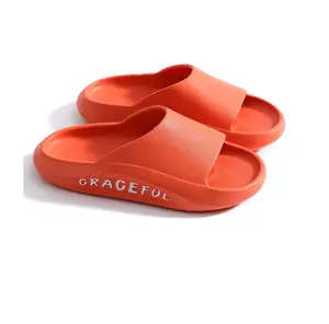 Ücretsiz örnek slaytlar sandalet yumuşak duş ayakkabıları açık ayak yaz ev terlikleri kadın erkek için