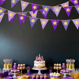 Decoraciones <span class=keywords><strong>para</strong></span> Fiesta Sol de la Tierra, Guirnalda de <span class=keywords><strong>Banderines</strong></span> Triangulares de Papel <span class=keywords><strong>con</strong></span> Sol Dorado <span class=keywords><strong>para</strong></span> <span class=keywords><strong>Cumpleaños</strong></span> y Baby Shower - Product Image 6