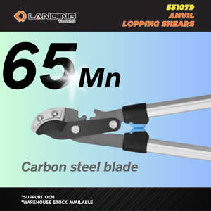 551079 30 Inch Geared Anvil <b>Lopper</b> with 65Mn Carbon Steel Blade and Aluminum <b>Handle</b> for Cutting Thick Dead Branches - Product Image 2